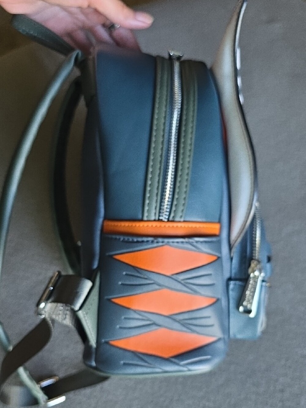 Loungefly Star Wars Ahsoka Tano Mini Backpack - Orange, White, Black, Gold - Picture 4 of 11